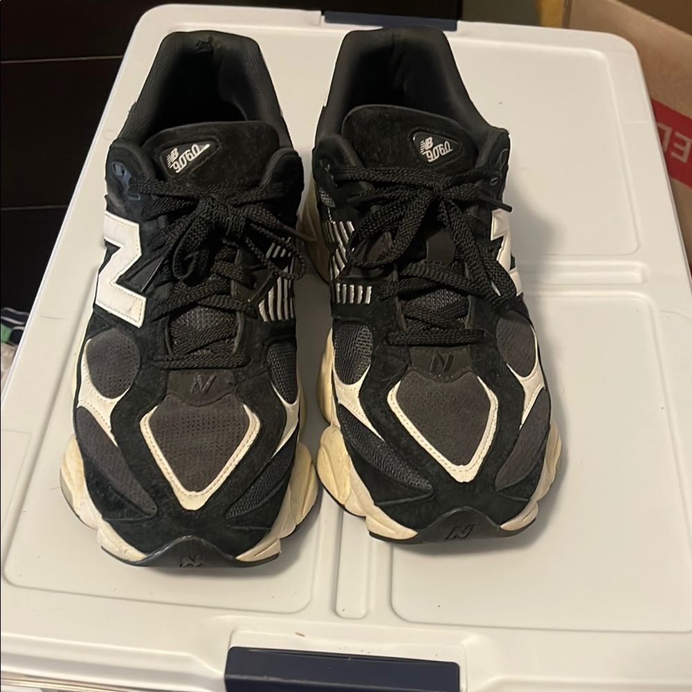 New Balance 9060 Black and White Sneakers